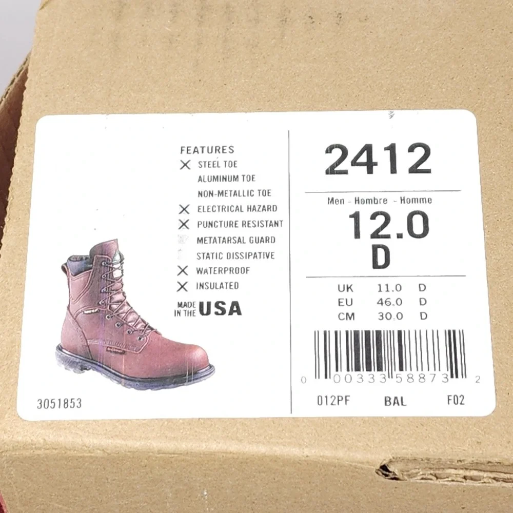 Red Wing 2412 Insulated Waterproof Steel Toe SuperSole 2.0 Slip Resistant Men 12